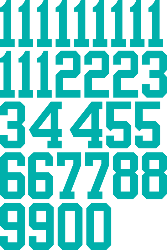 Number Kits Teal