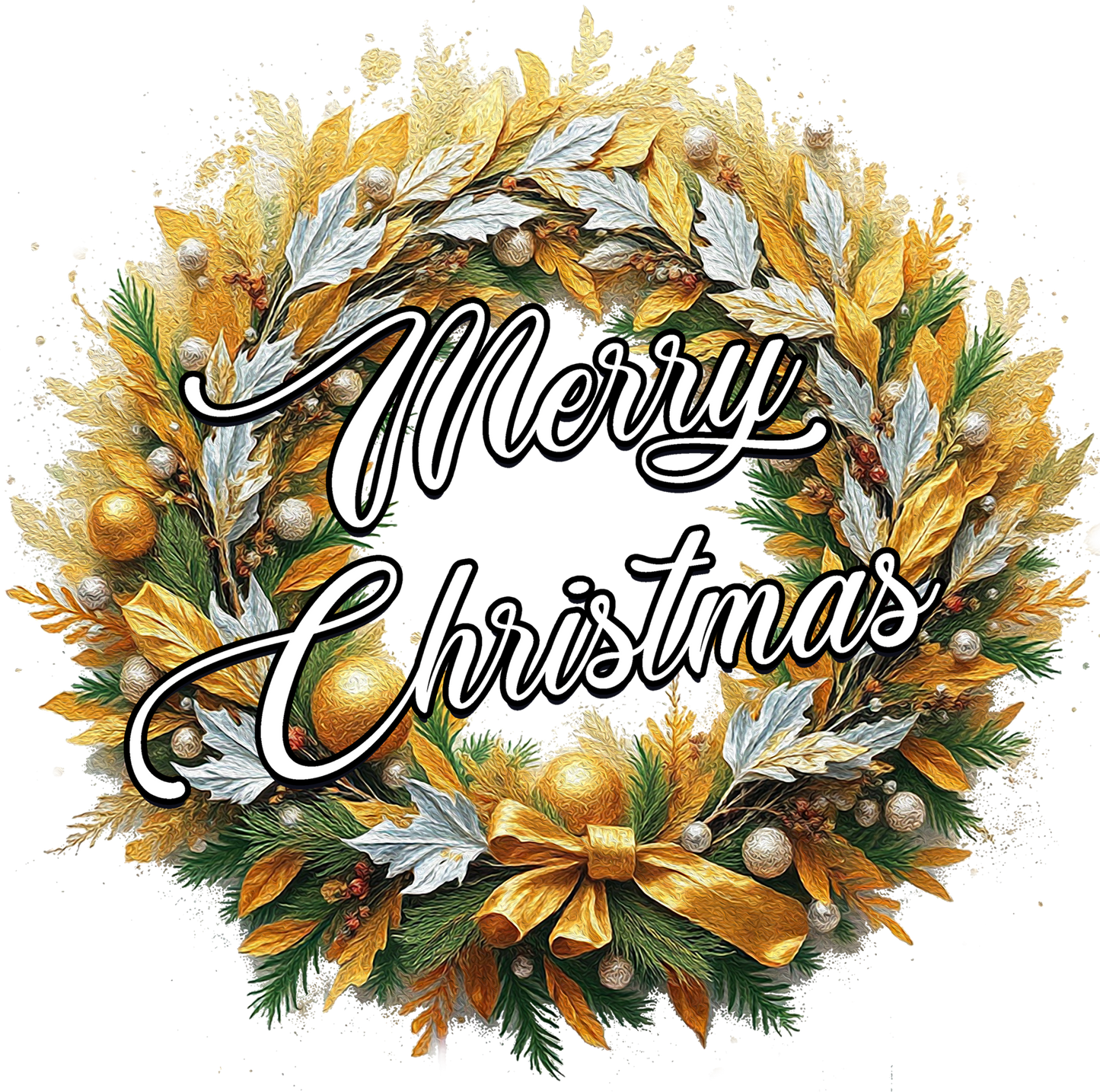 CH49 GOLD CHRISTMAS WREATH