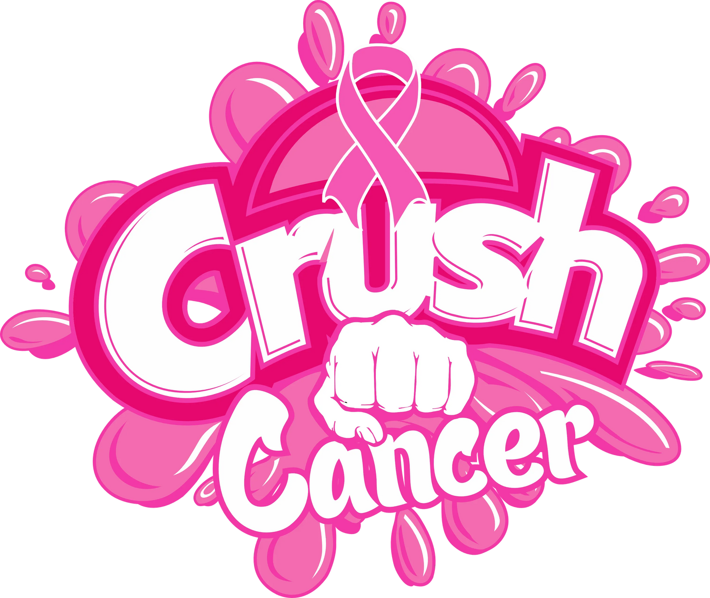 BC1 - CRUSH CANCER, DTF Transfer, Apparel & Accessories, Ace DTF