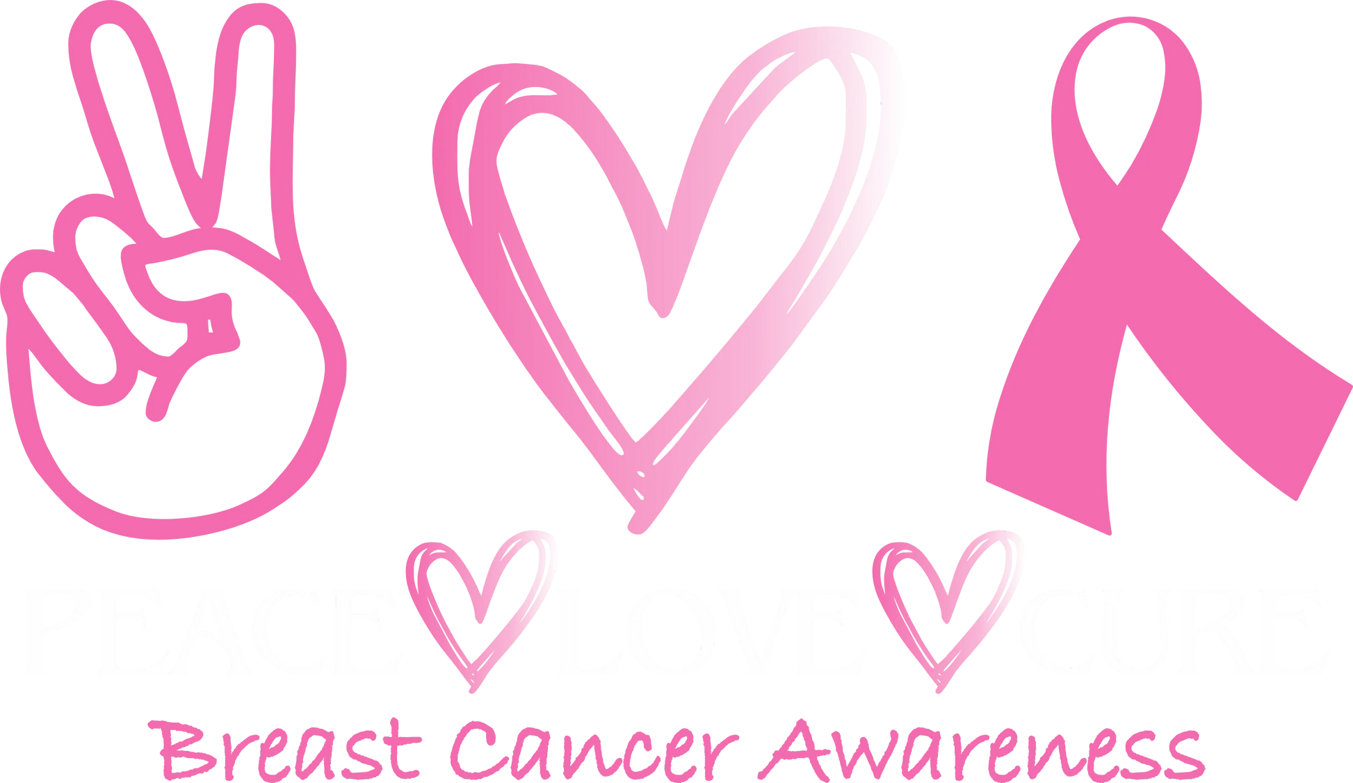 BC2- PEACE LOVE CURE, DTF Transfer, Apparel & Accessories, Ace DTF