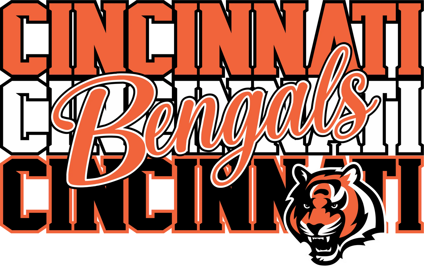 CB10 - "Cincinnati Stacked" DTF Transfer, DTF Transfer, Apparel & Accessories, Ace DTF
