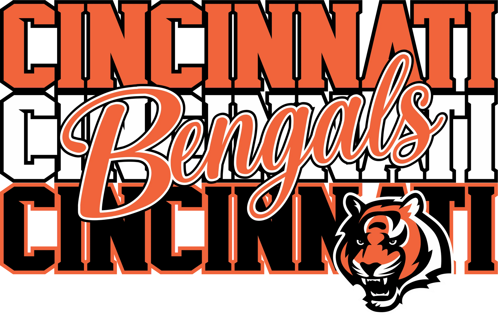 CB10 - "Cincinnati Stacked" DTF Transfer, DTF Transfer, Apparel & Accessories, Ace DTF