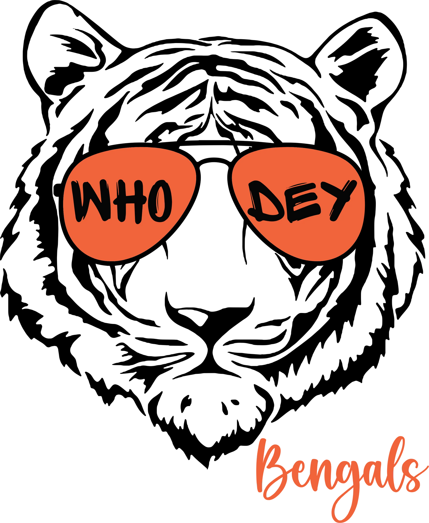CB1 - "Bengals With Sunglasses" DTF Transfer, DTF Transfer, Apparel & Accessories, Ace DTF