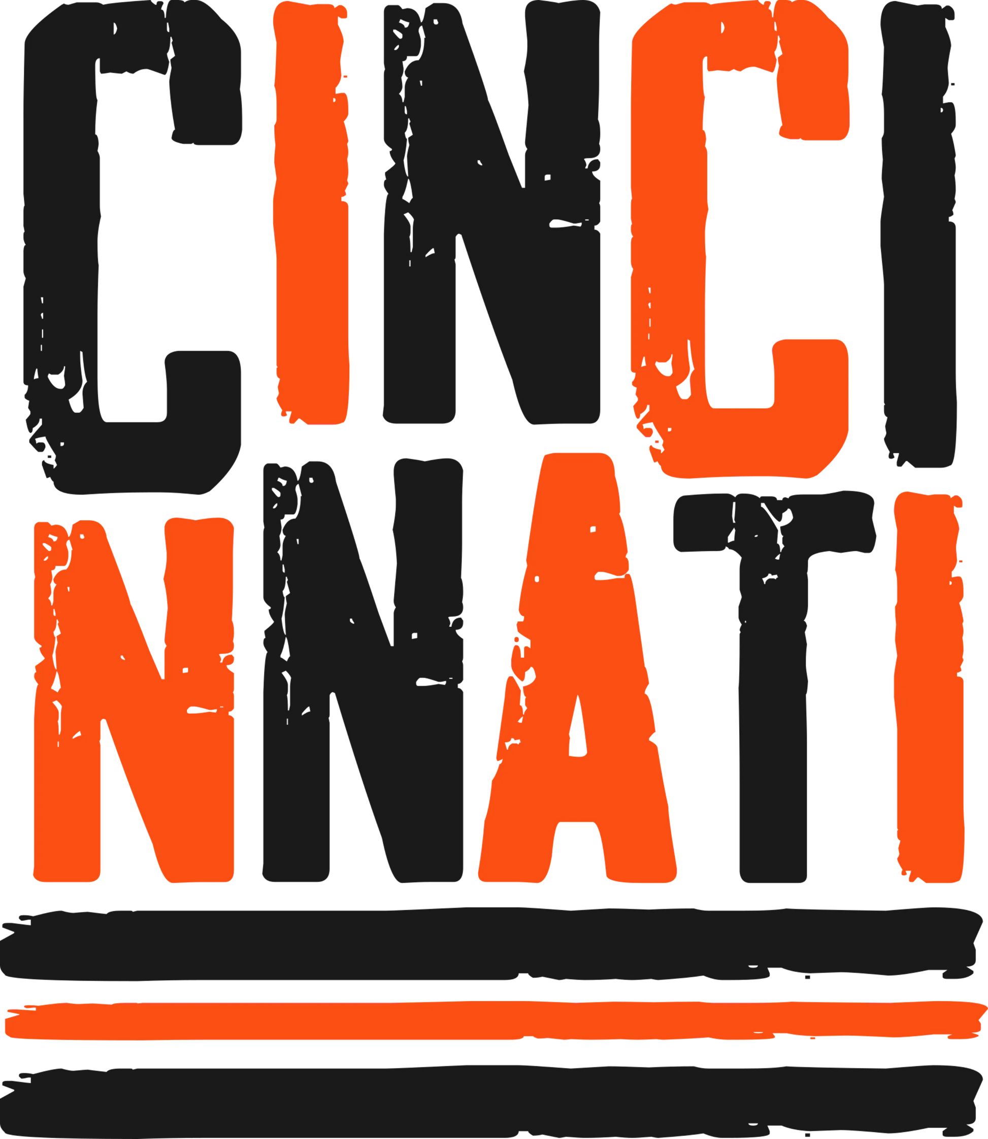 CB30 - "Cincinnati Split Stack 2" DTF Transfer, DTF Transfer, Apparel & Accessories, Ace DTF