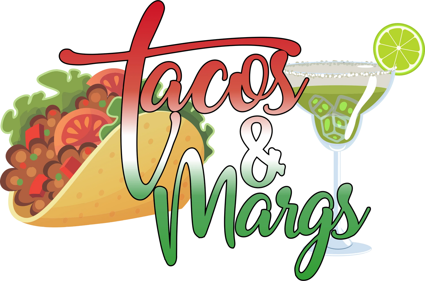 CDM11 - "Taco & Margarita" DTF Transfer, DTF Transfer, Apparel & Accessories, Ace DTF