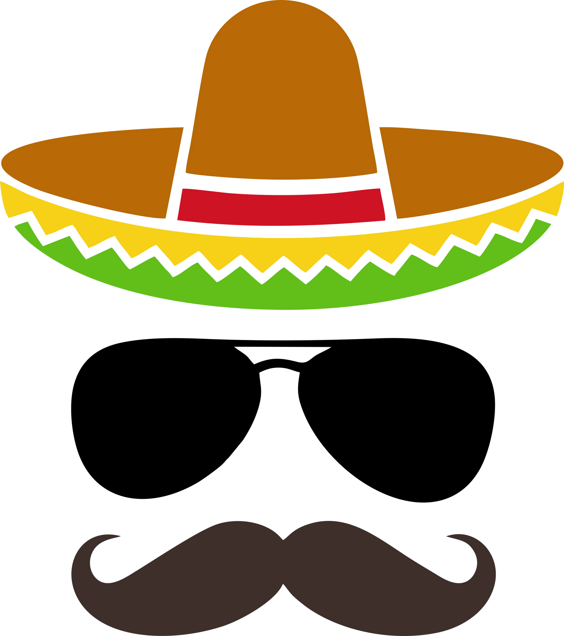 CDM4 - "Cool Cinco de Mayo w/ Mustache" DTF Transfer, DTF Transfer, Apparel & Accessories, Ace DTF