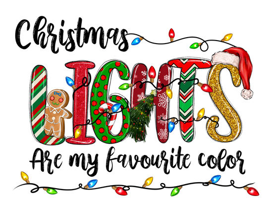 CH12 CHRISTMAS LIGHTS, DTF Transfer, Apparel & Accessories, Ace DTF