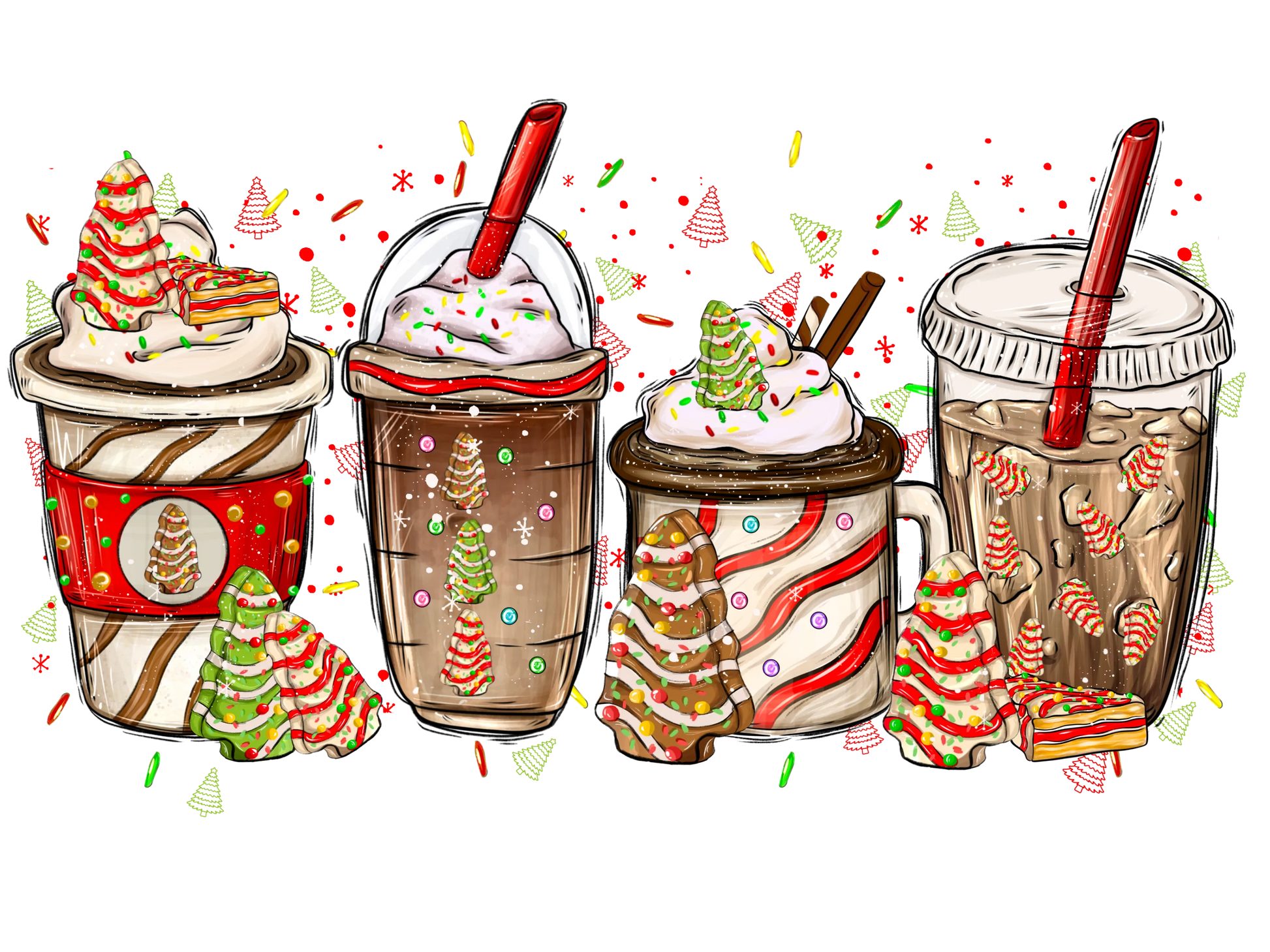 CH14 LITTLE DEBBIE LATTES, DTF Transfer, Apparel & Accessories, Ace DTF