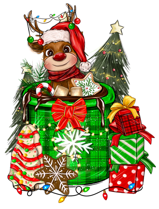 CH20 HOT COCOA DEER, DTF Transfer, Apparel & Accessories, Ace DTF