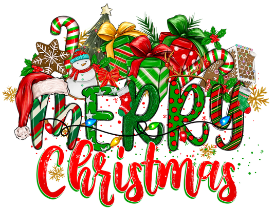 CH25 MERRY CHRISTMAS, DTF Transfer, Apparel & Accessories, Ace DTF