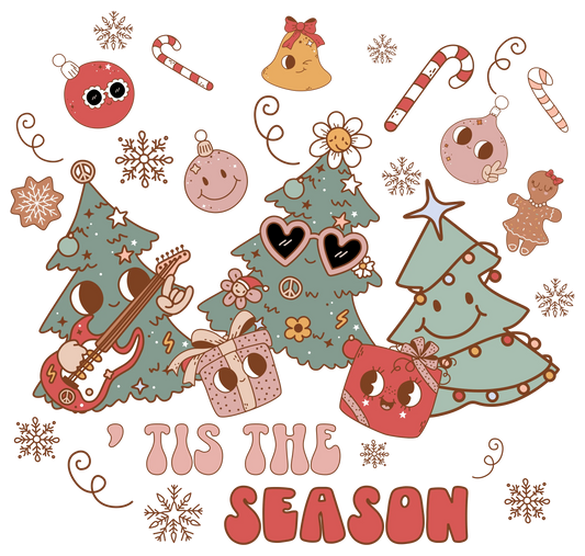 CH5 TIS THE SEASON ROCK TREES, DTF Transfer, Apparel & Accessories, Ace DTF