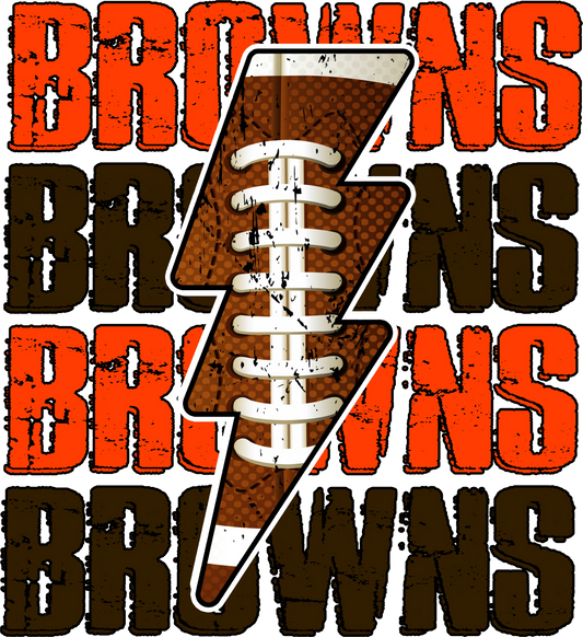 CLB1 - "Browns Lightning" DTF Transfer, DTF Transfer, Apparel & Accessories, Ace DTF