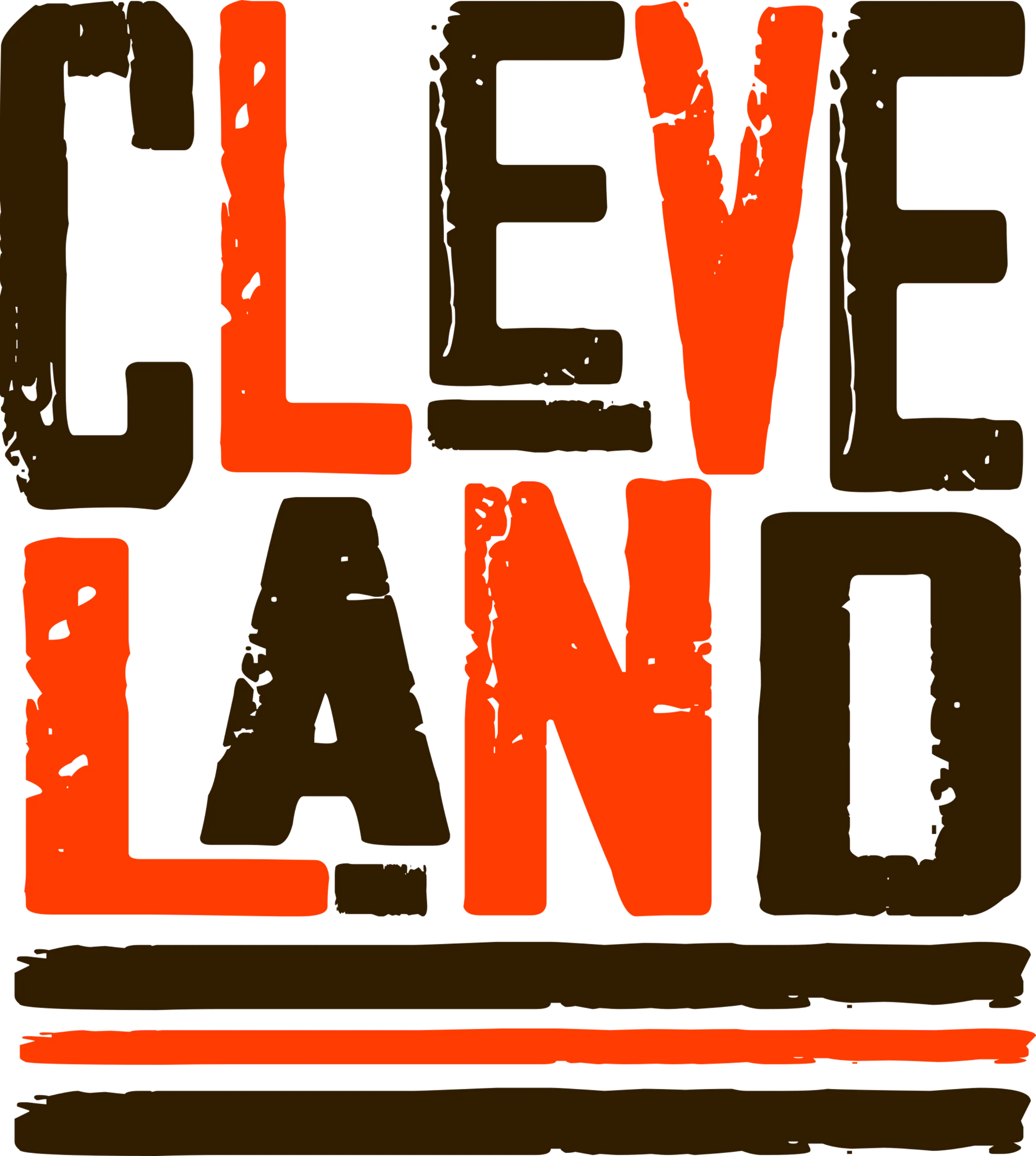 CLB4 - "Cleveland Split/Stack" DTF Transfer, DTF Transfer, Apparel & Accessories, Ace DTF