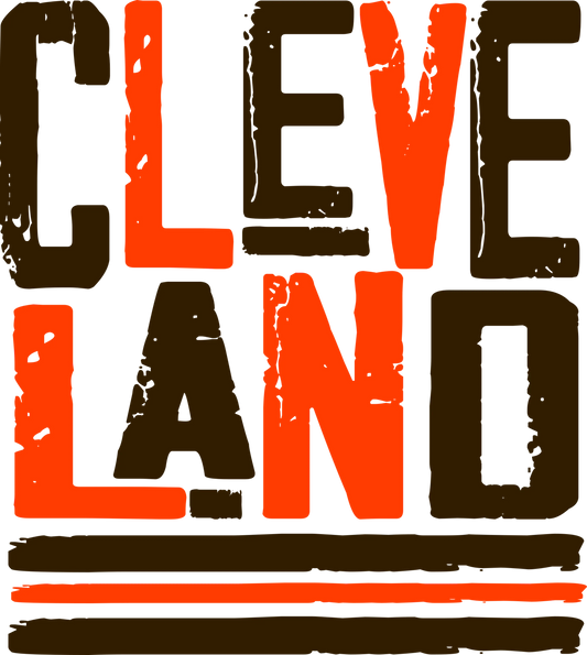 CLB4 - "Cleveland Split/Stack" DTF Transfer, DTF Transfer, Apparel & Accessories, Ace DTF