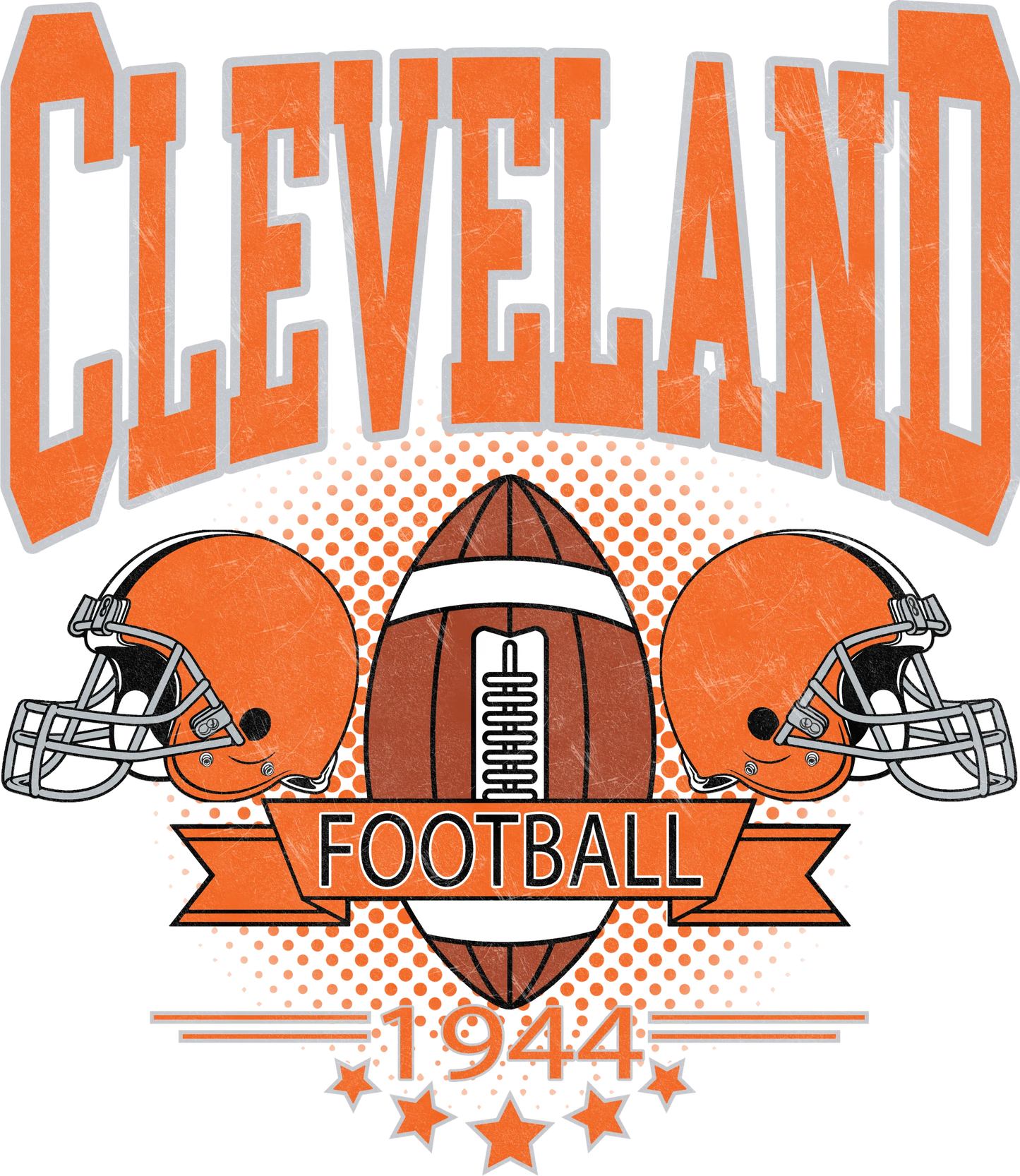 CLB5 - "Cleveland Football 1944" DTF Transfer, DTF Transfer, Apparel & Accessories, Ace DTF