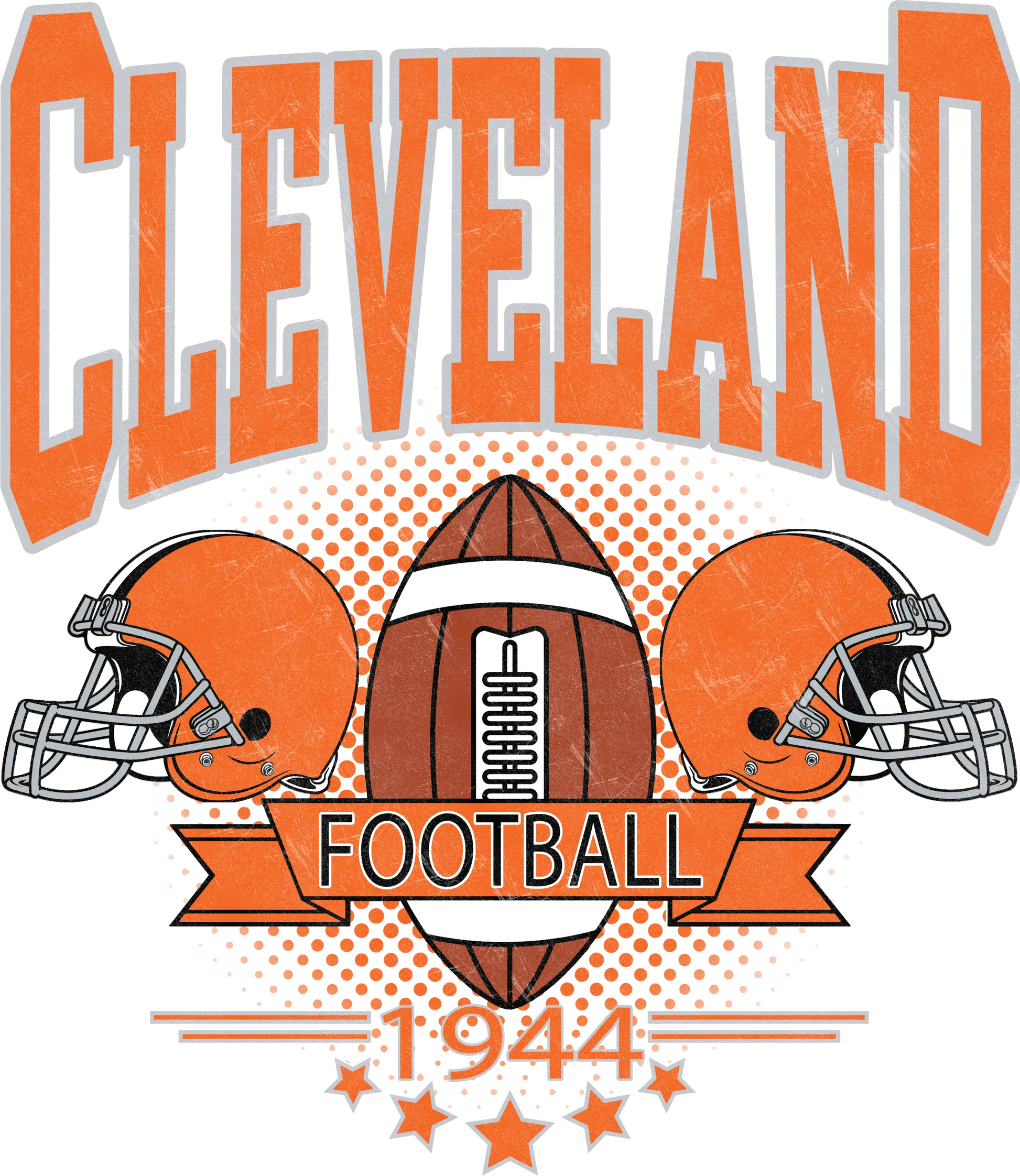CLB5 - "Cleveland Football 1944" DTF Transfer, DTF Transfer, Apparel & Accessories, Ace DTF