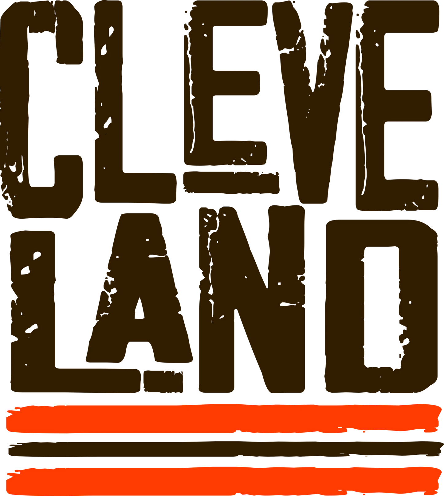 CLB7 - "Cleveland Split/Stack 2" DTF Transfer, DTF Transfer, Apparel & Accessories, Ace DTF