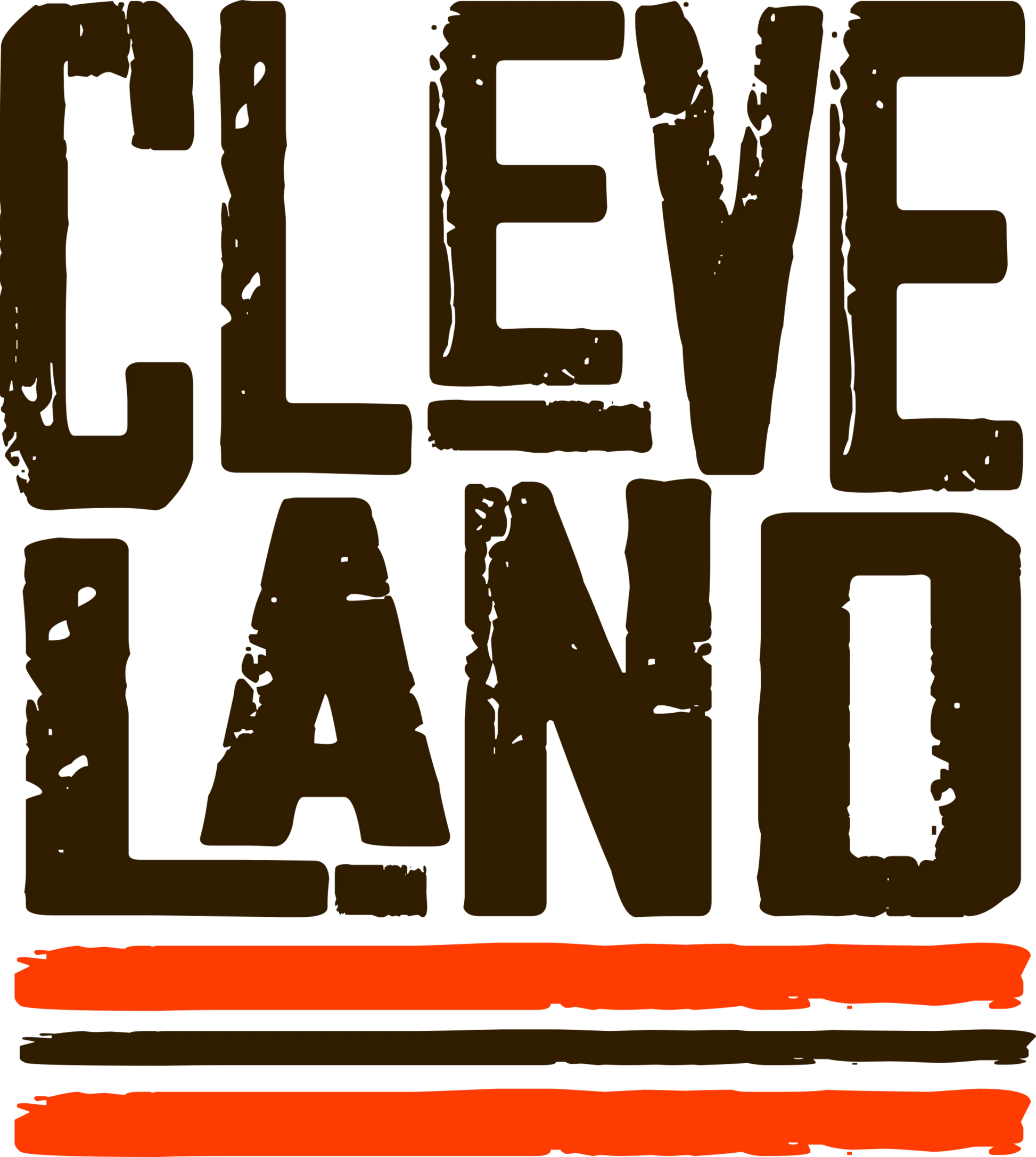 CLB7 - "Cleveland Split/Stack 2" DTF Transfer, DTF Transfer, Apparel & Accessories, Ace DTF