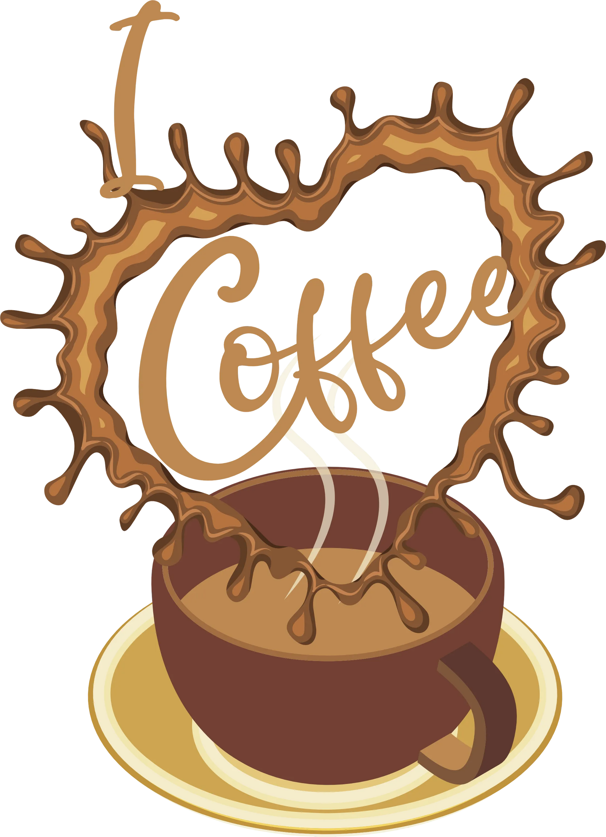 COF7 - I love coffee, DTF Transfer, Apparel & Accessories, Ace DTF