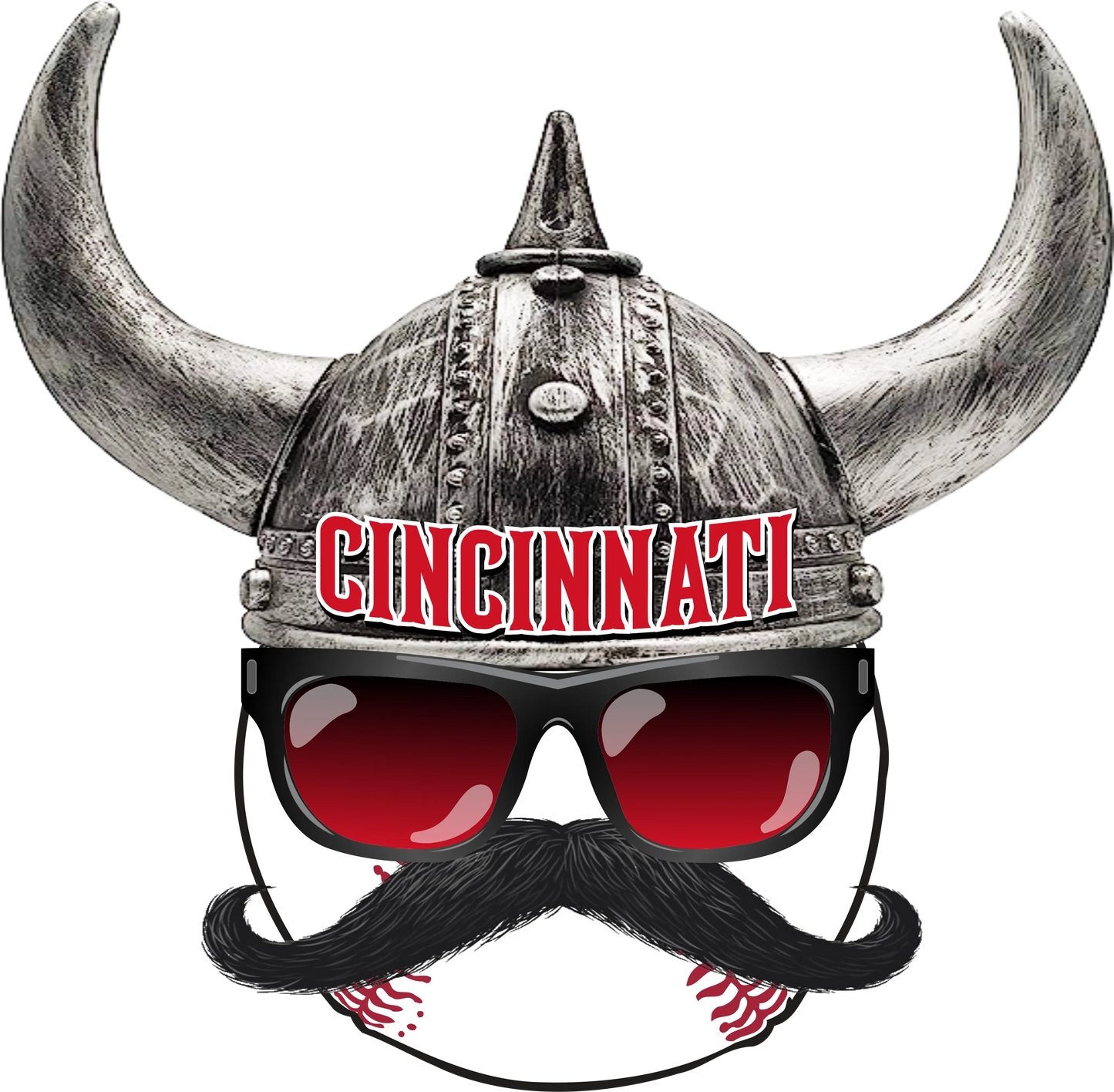 CR11 - Cincy Viking Helmet, DTF Transfer, Apparel & Accessories, Ace DTF