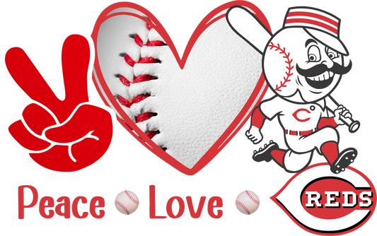 CR9 - Peace Love Reds, DTF Transfer, Apparel & Accessories, Ace DTF