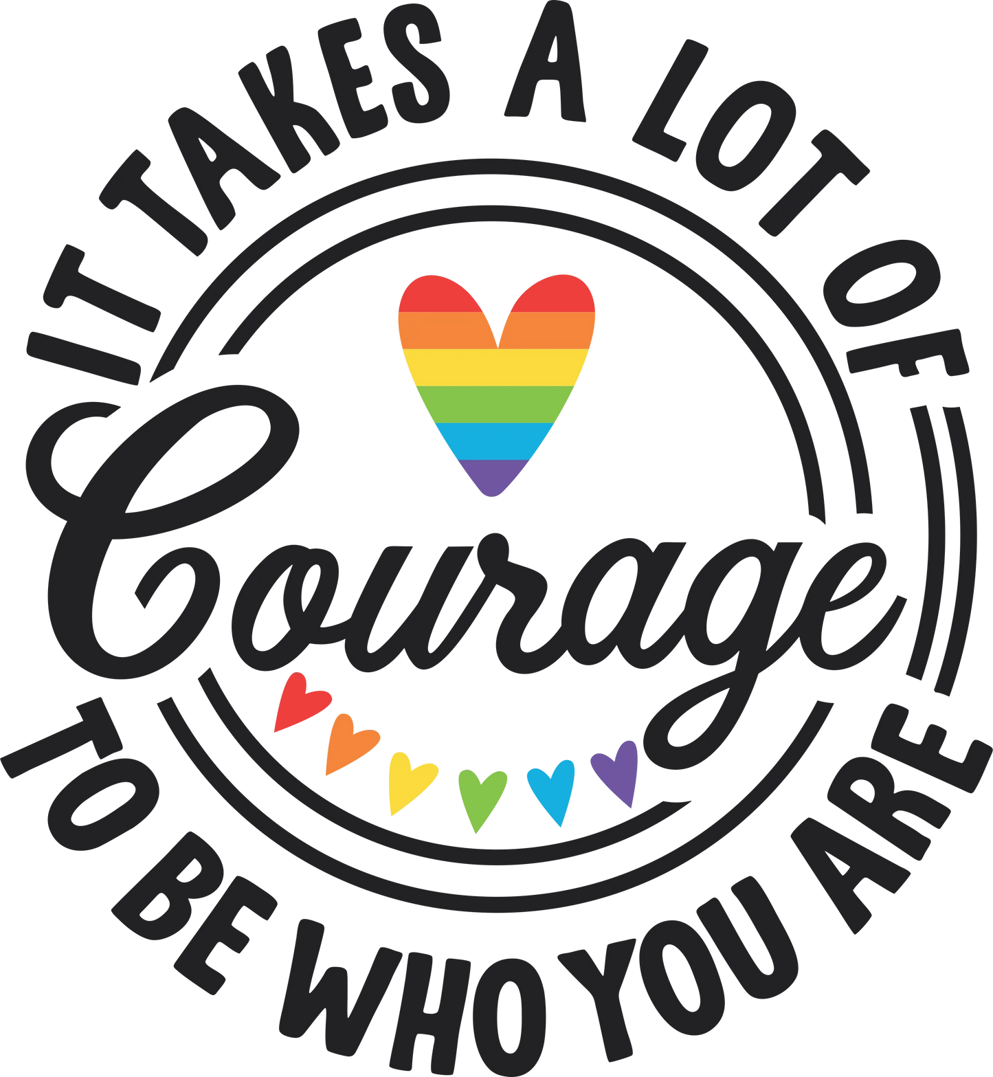 PM 11 - "Courage to Be Who You Are" DTF Transfer, DTF Transfer, Apparel & Accessories, Ace DTF