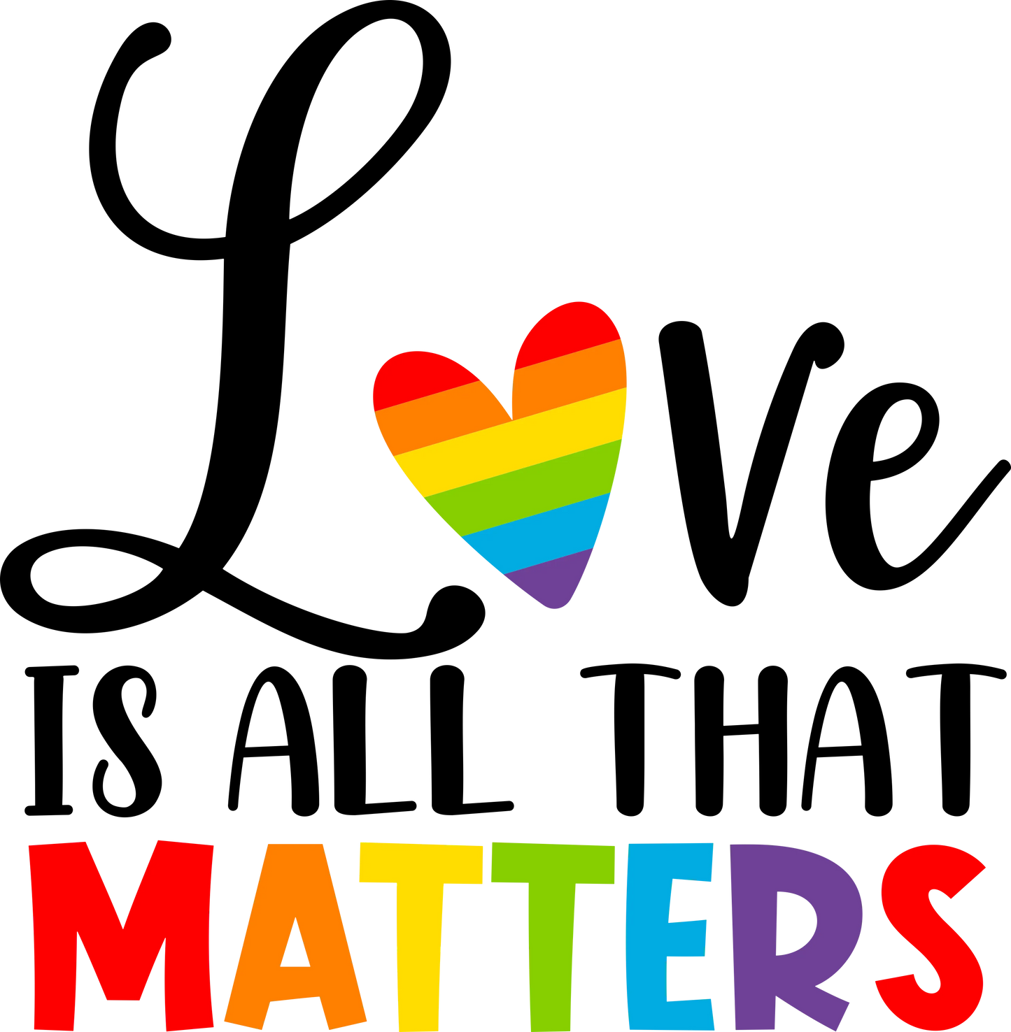 PM 15 - "Love Matters" DTF Transfer, DTF Transfer, Apparel & Accessories, Ace DTF