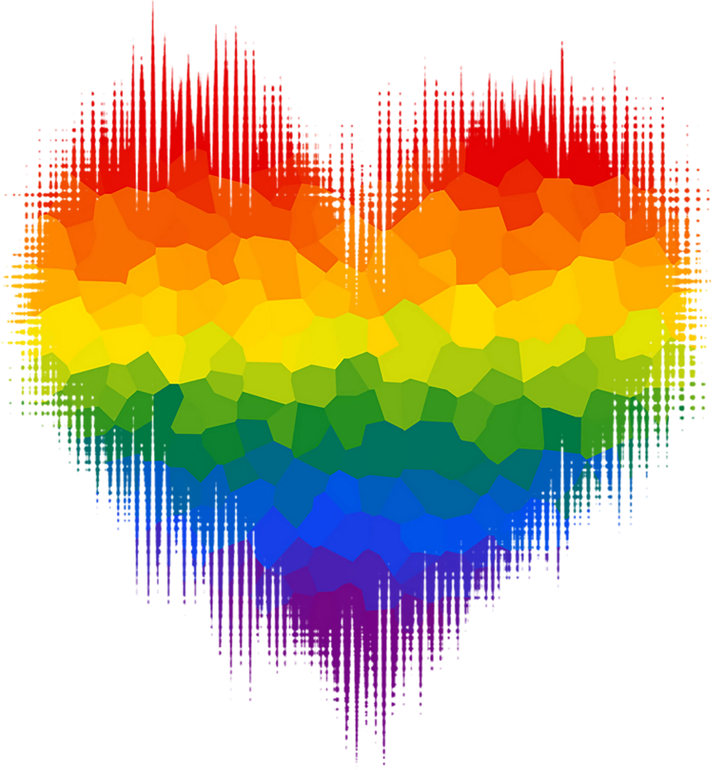 PM 17 - "Glitch Rainbow Heart" DTF Transfer, DTF Transfer, Apparel & Accessories, Ace DTF