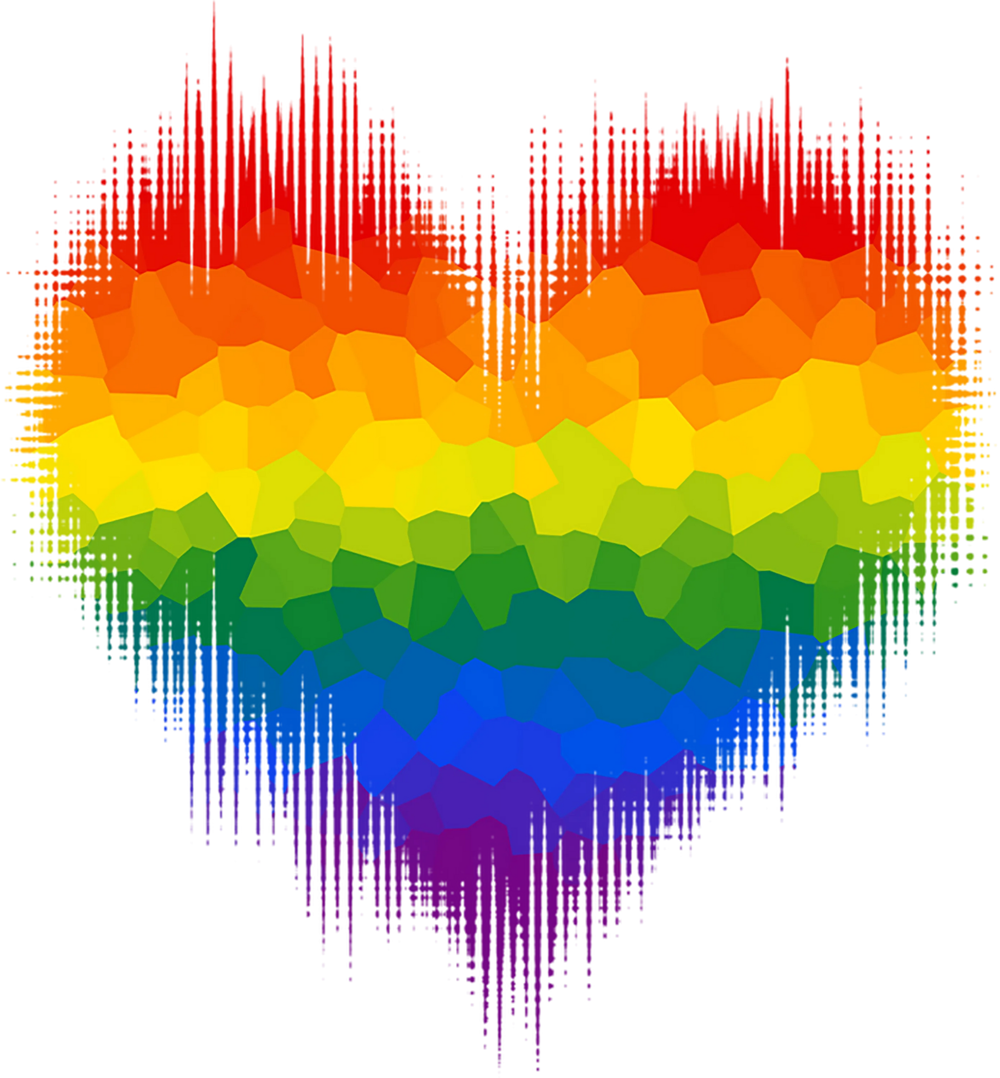 PM 17  - "Glitch Rainbow Heart" DTF Transfer, DTF Transfer, Apparel & Accessories, Ace DTF