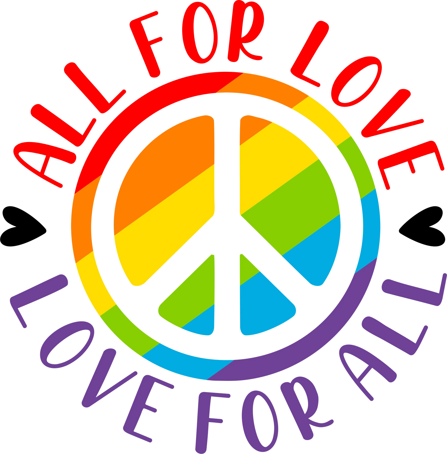 PM 1 - "All For Love, Love For All" DTF Transfer, DTF Transfer, Apparel & Accessories, Ace DTF