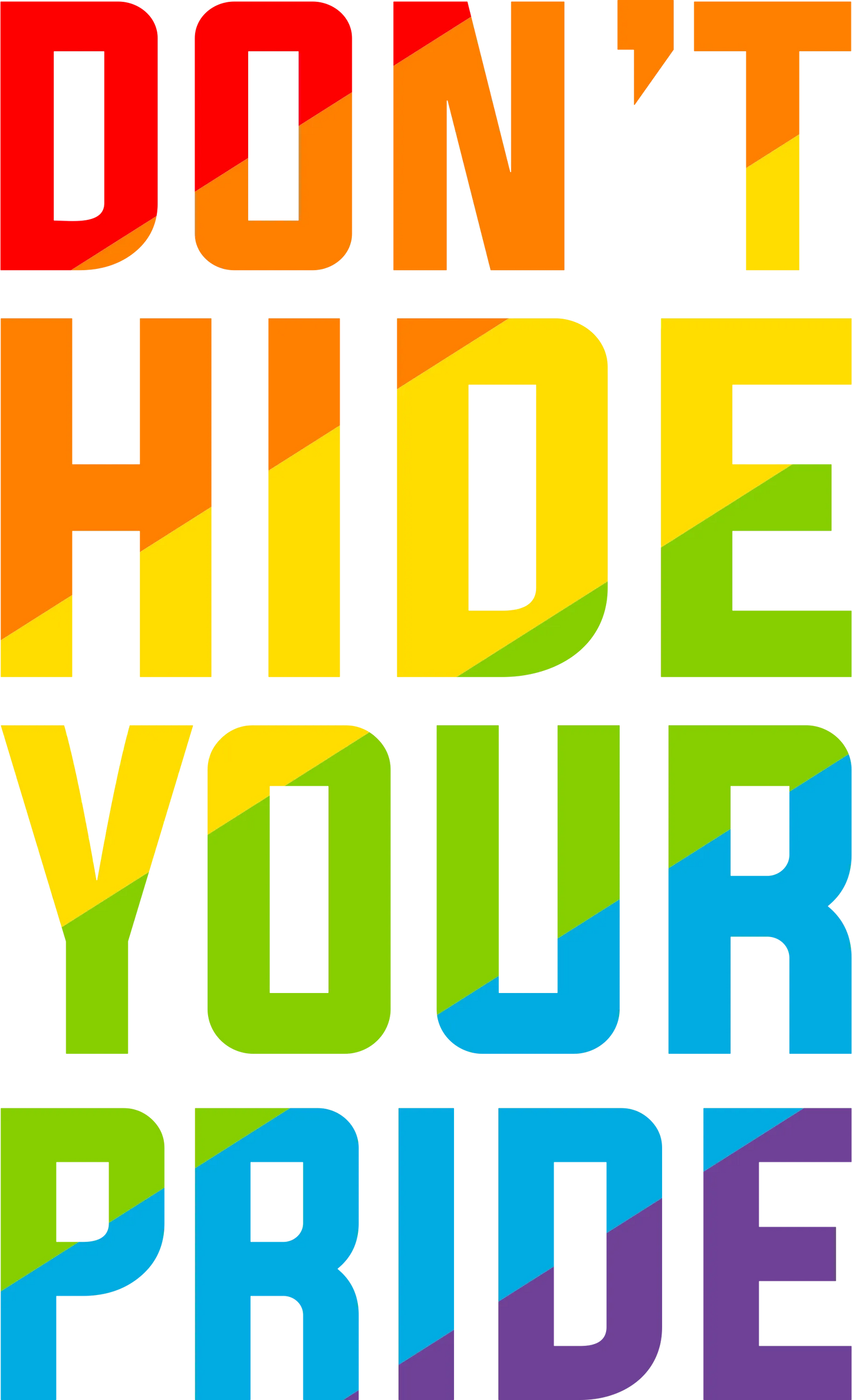 PM 3 - "Don't Hide Your Pride" DTF Transfer, DTF Transfer, Apparel & Accessories, Ace DTF