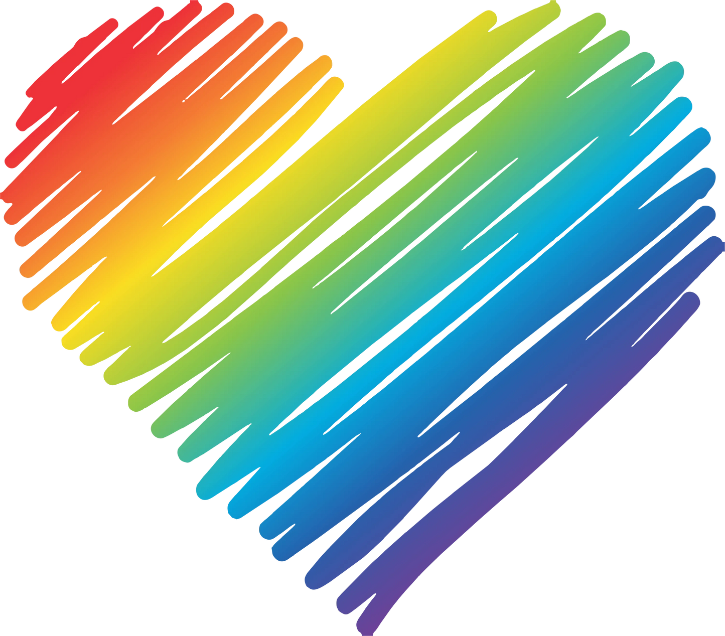 PM 6 - "Rainbow Scribble Heart" DTF Transfer, DTF Transfer, Apparel & Accessories, Ace DTF