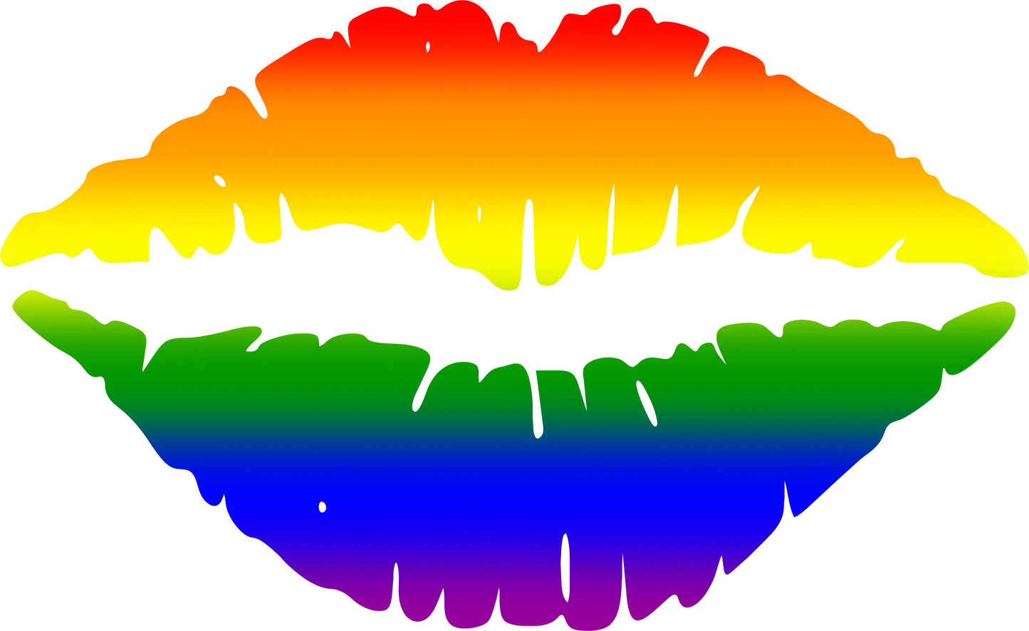 PM 8 - "Rainbow Lip" DTF Transfer, DTF Transfer, Apparel & Accessories, Ace DTF