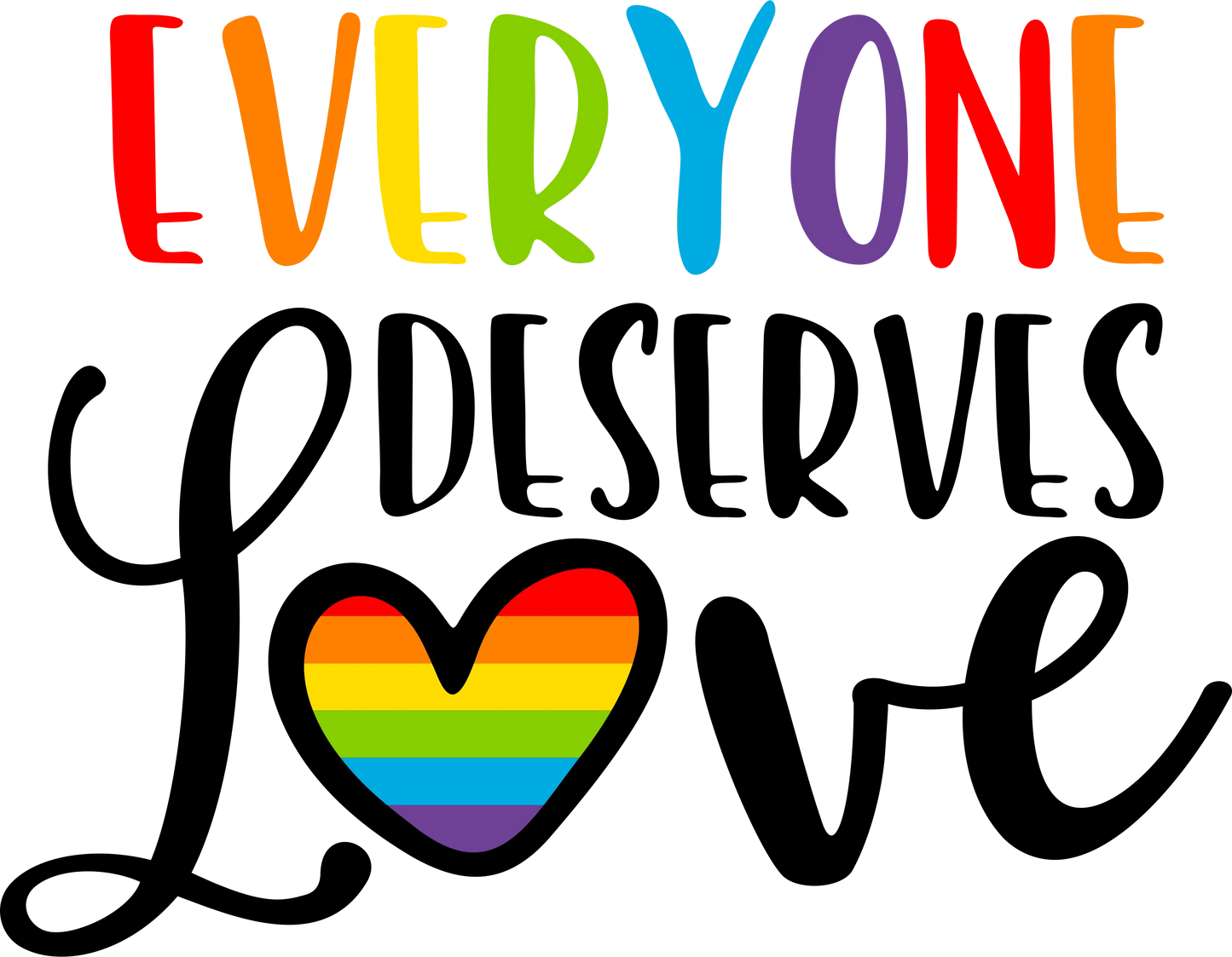 PM 9 - "Everyone Deserves Love" DTF Transfer, DTF Transfer, Apparel & Accessories, Ace DTF