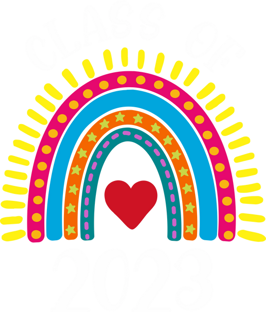G23-7 Class of 2023 Rainbow, DTF Transfer, Apparel & Accessories, Ace DTF