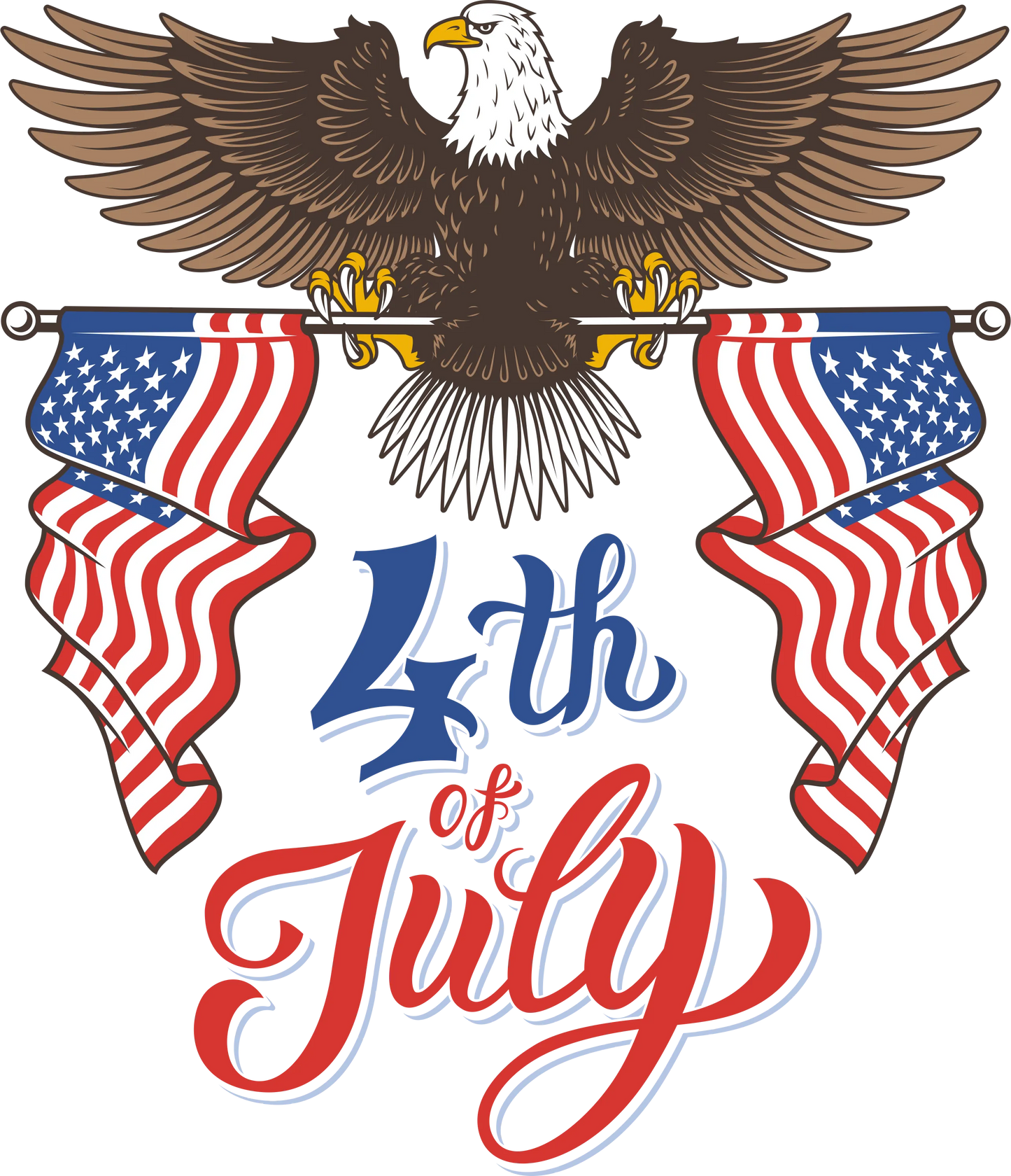 J10 - Eagle Holding Flag DTF Transfer, DTF Transfer, Apparel & Accessories, Ace DTF