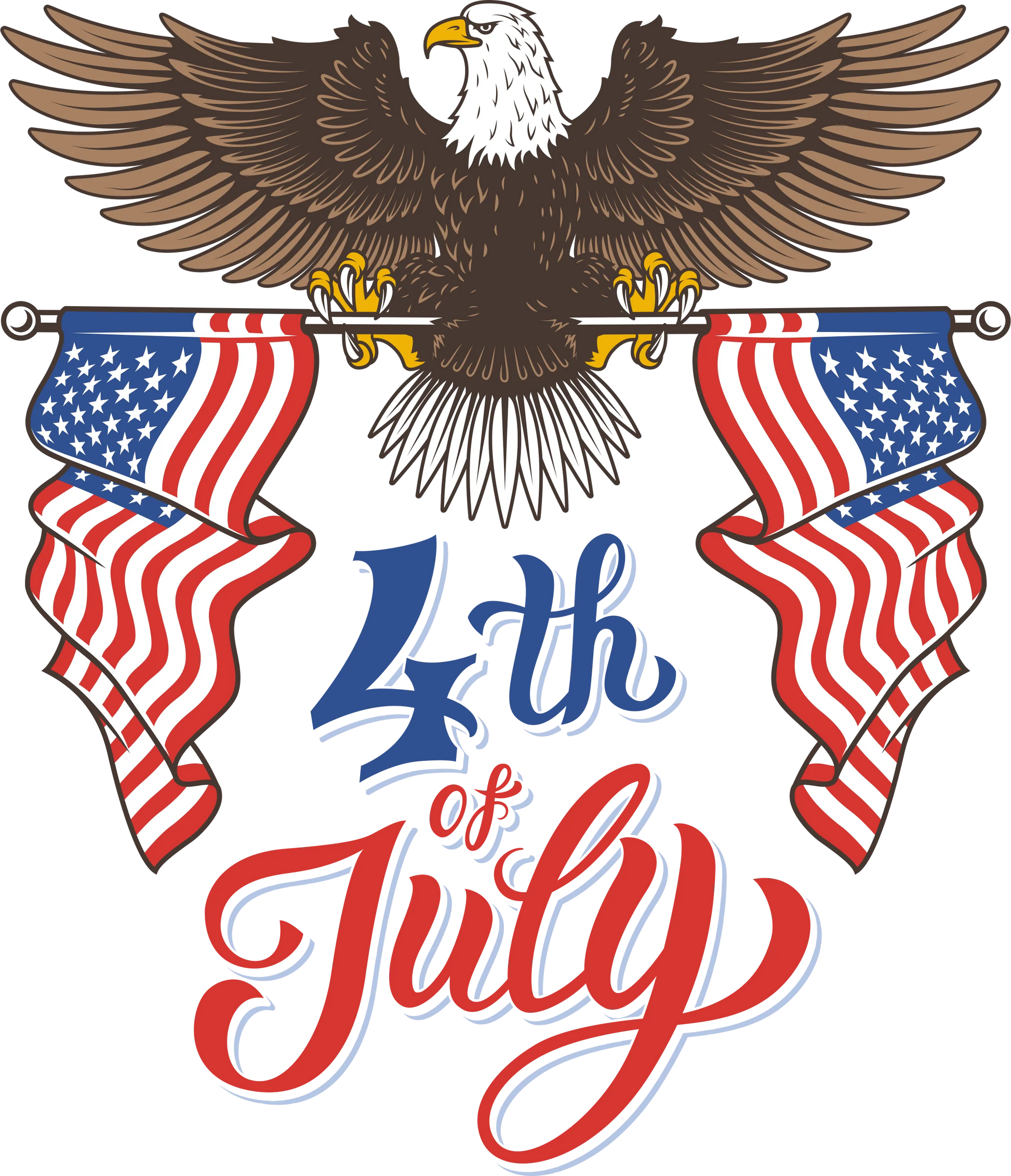 J10 - Eagle Holding Flag DTF Transfer, DTF Transfer, Apparel & Accessories, Ace DTF