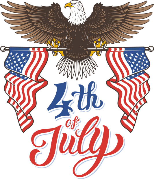 J10 - Eagle Holding Flag DTF Transfer, DTF Transfer, Apparel & Accessories, Ace DTF