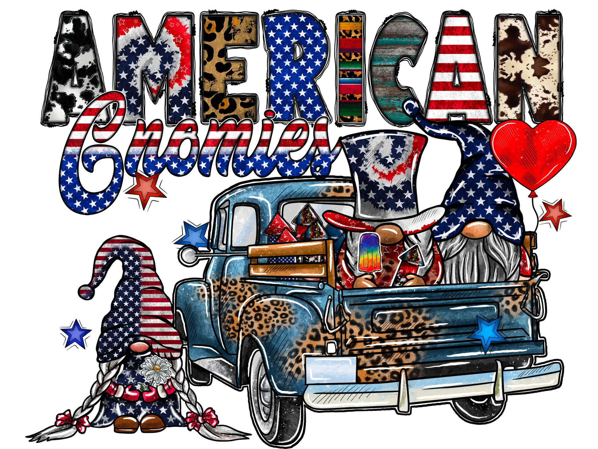 J1 - American Gnomies DTF Transfer, DTF Transfer, Apparel & Accessories, Ace DTF