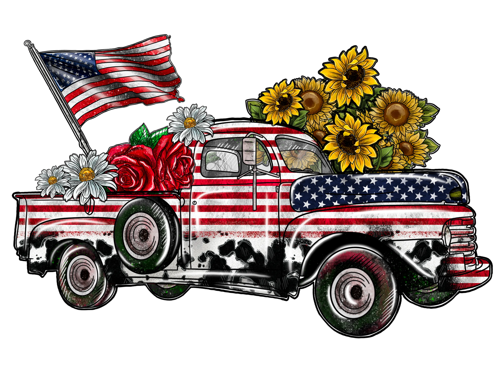 J2 - American Truck DTF Transfer, DTF Transfer, Apparel & Accessories, Ace DTF