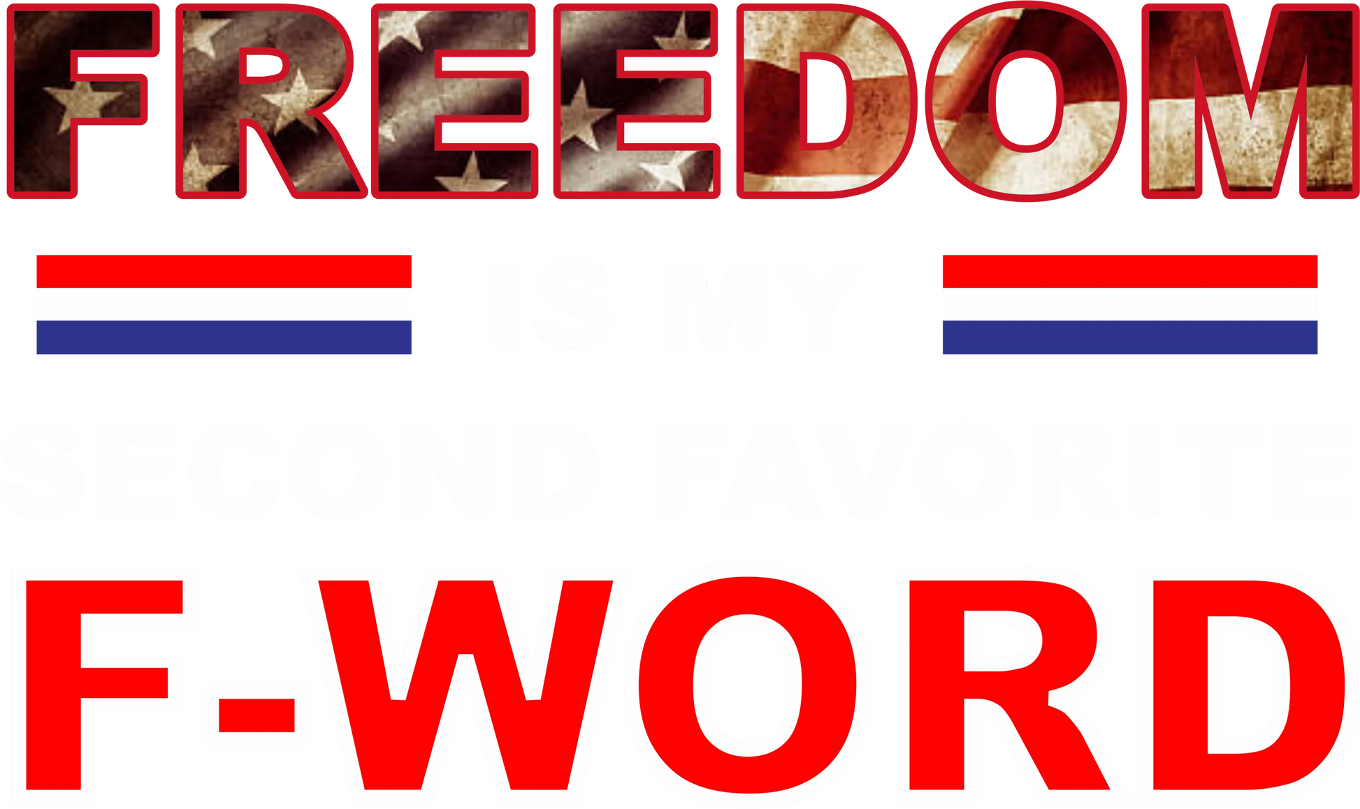 J6 - Freedom- My Second Favorite Word DTF Transfer, DTF Transfer, Apparel & Accessories, Ace DTF