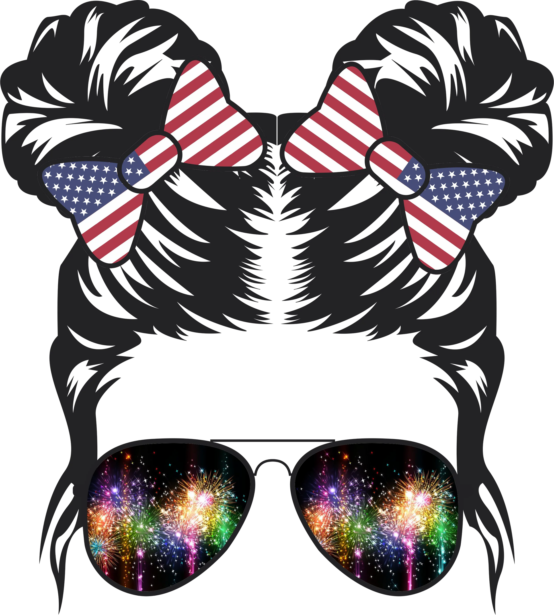 J9 - 4th of July American Girl DTF Transfer, DTF Transfer, Apparel & Accessories, Ace DTF