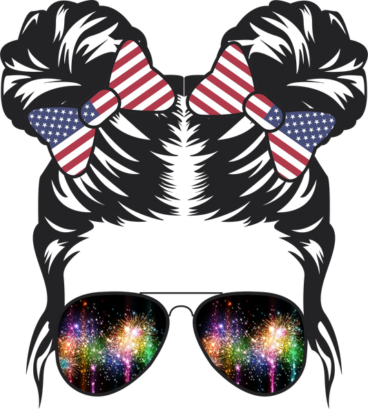 J9 - 4th of July American Girl DTF Transfer, DTF Transfer, Apparel & Accessories, Ace DTF