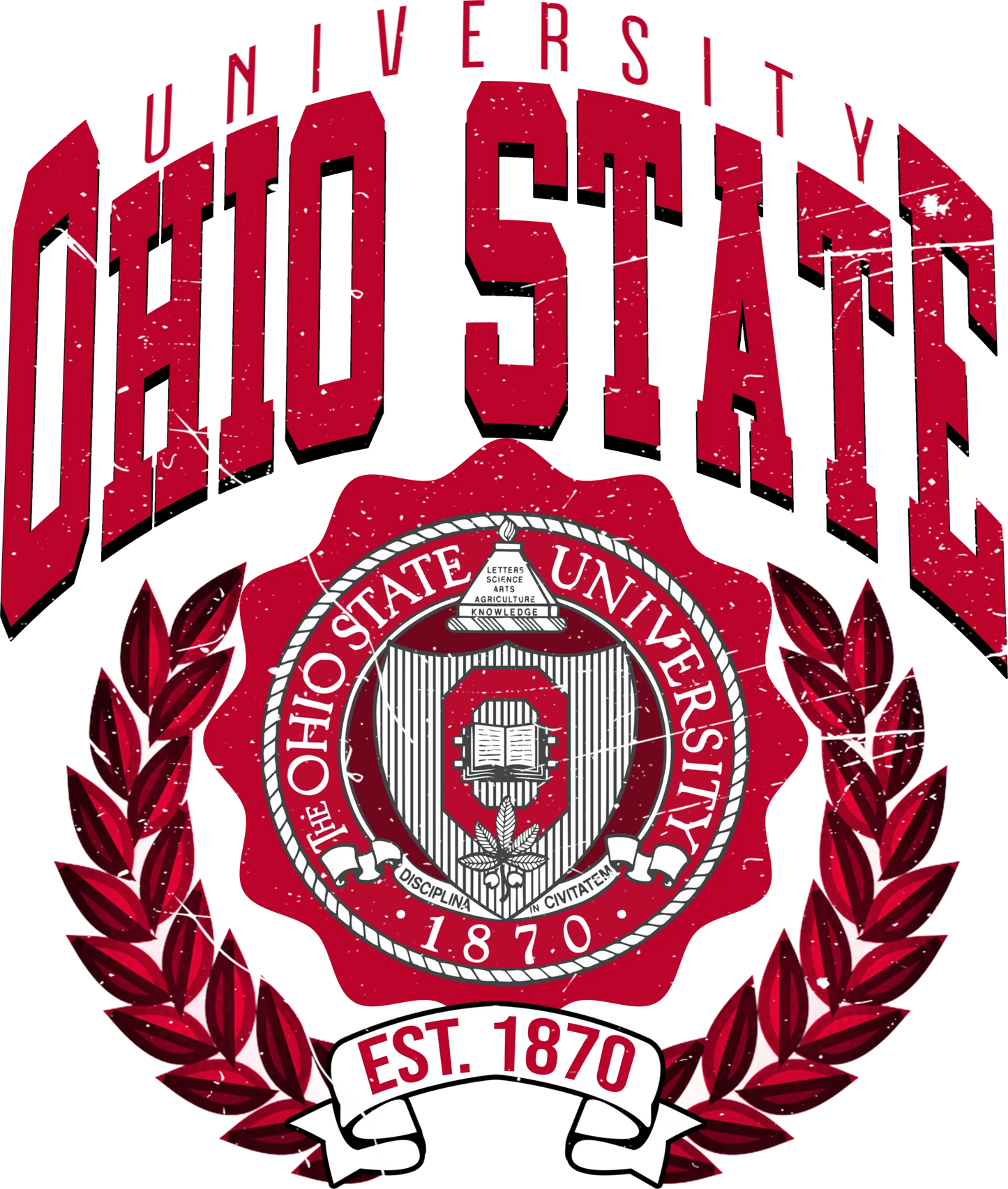 OSU7 - Ohio State University 1870, DTF Transfer, Apparel & Accessories, Ace DTF