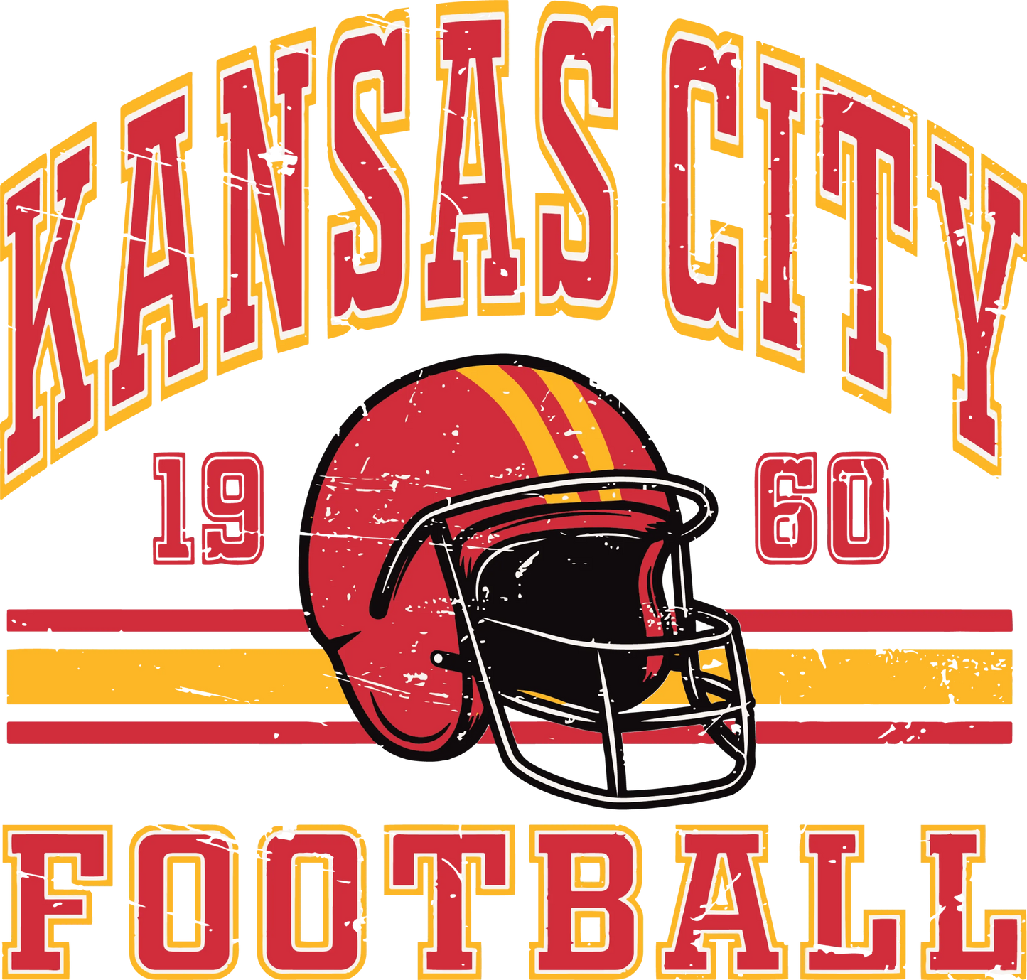 PO24-11 Kansas City Football 1960, DTF Transfer, Apparel & Accessories, Ace DTF