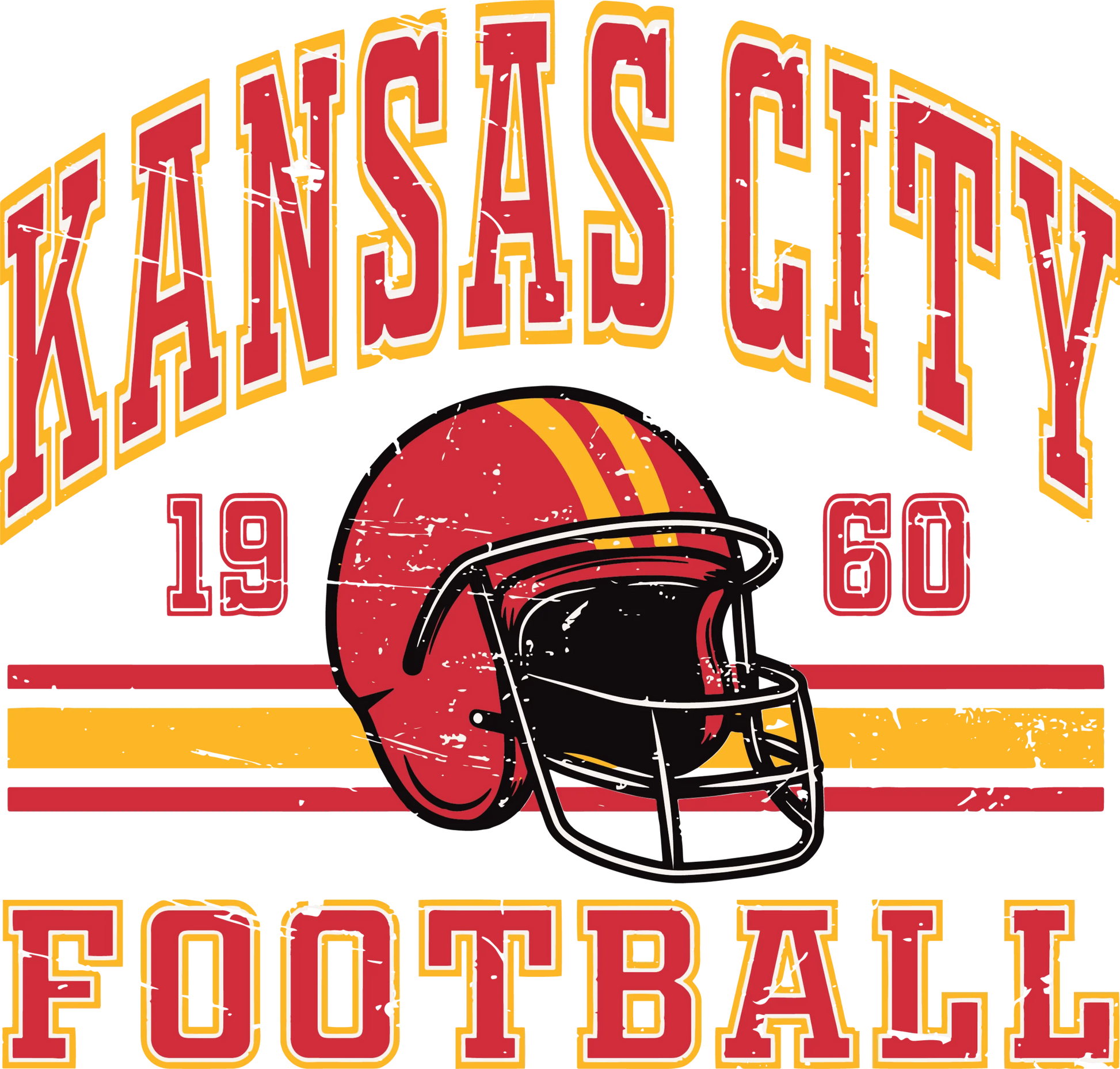 PO24-11  Kansas City Football 1960, DTF Transfer, Apparel & Accessories, Ace DTF