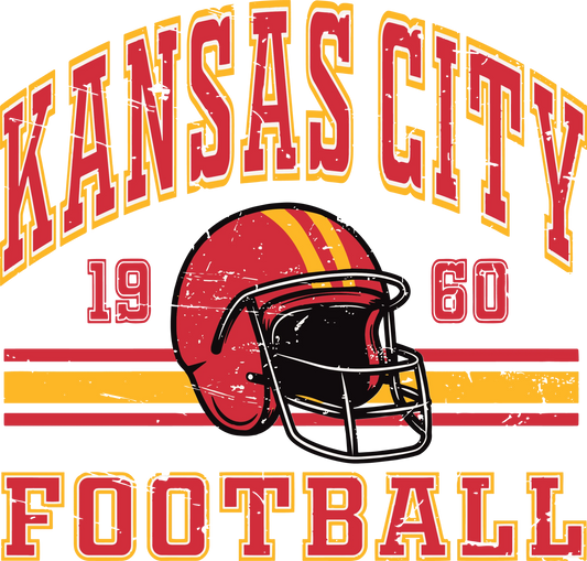 PO24-11  Kansas City Football 1960, DTF Transfer, Apparel & Accessories, Ace DTF