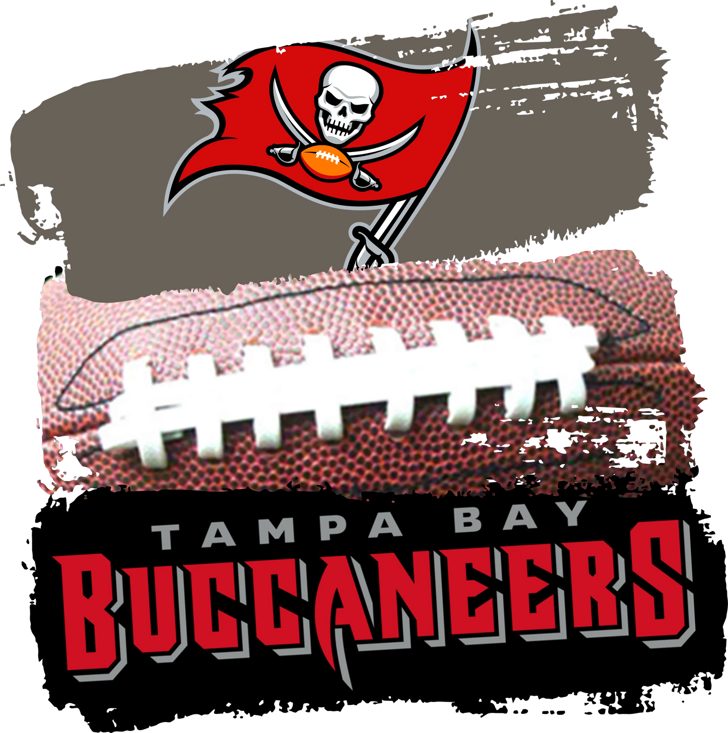 PO24-16 Tampa Bay Paint Stacked, DTF Transfer, Apparel & Accessories, Ace DTF