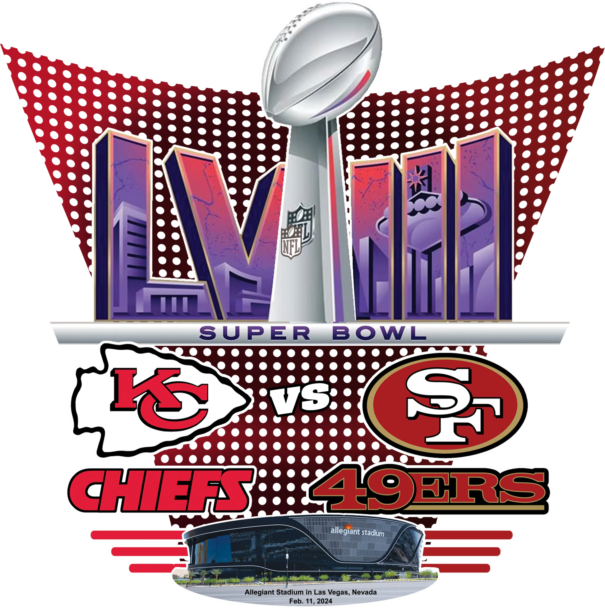 PO24-17  KC v 49ers Superbowl, DTF Transfer, Apparel & Accessories, Ace DTF