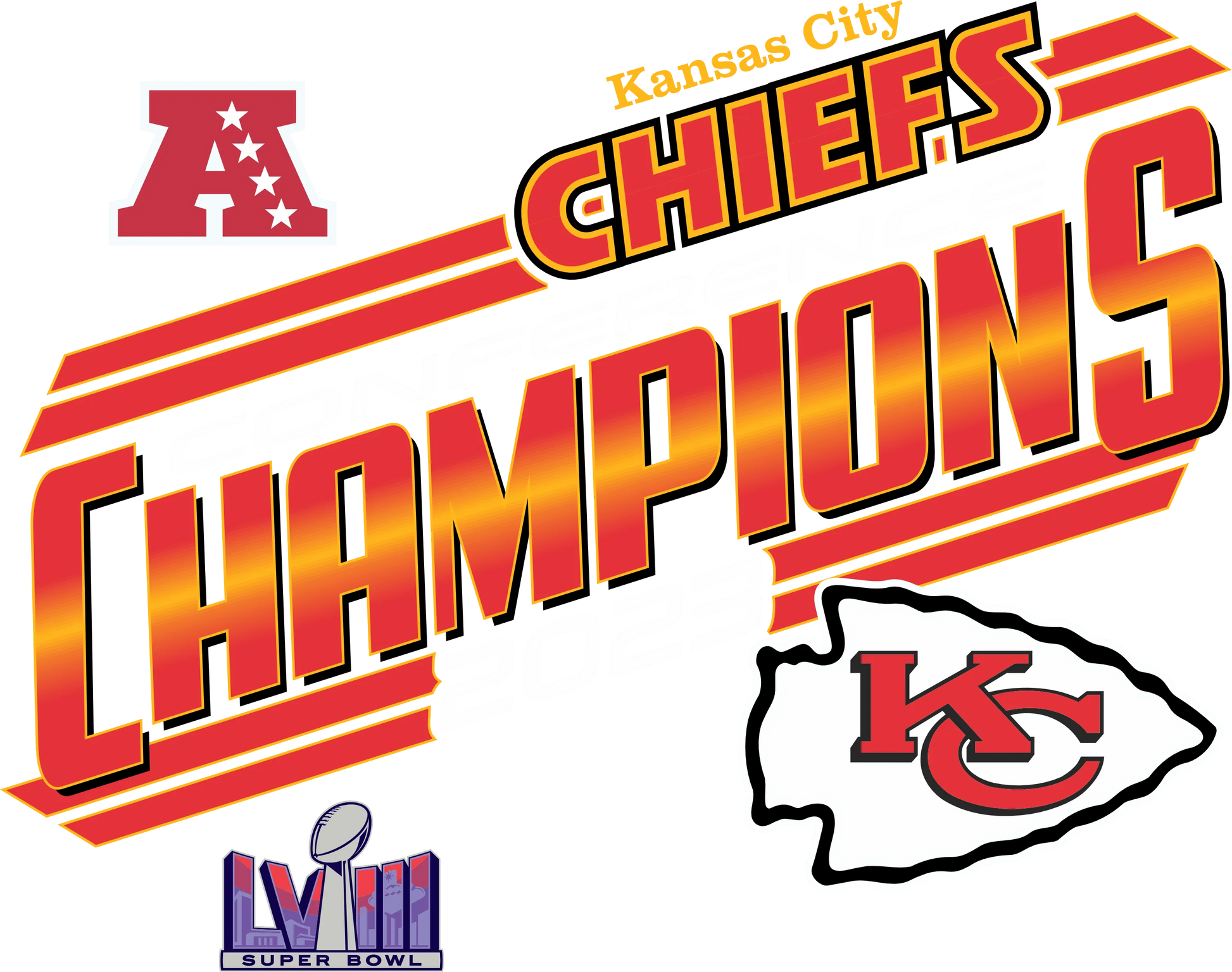 PO24-19  KC Conf Champions, DTF Transfer, Apparel & Accessories, Ace DTF
